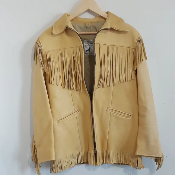 Vintage Uber Glove Company Buckskin Fringe Jacket - Picture 1 of 16